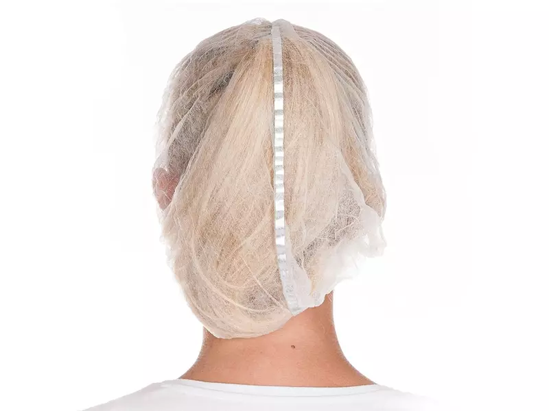 Disposable haarnetjes detecteerbaar wokkel non-woven polypropyleen 60 cm blauw