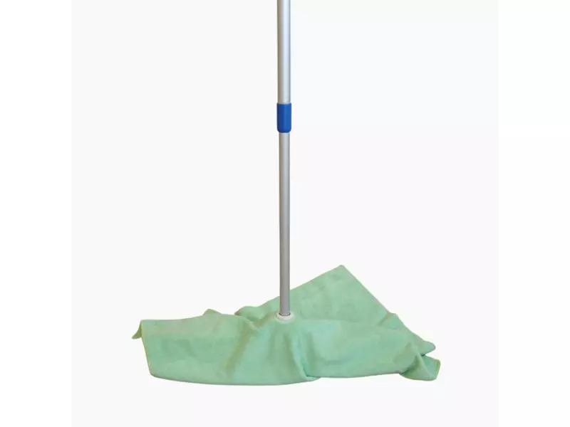 Microvezel dweil met steelgat 50x70 cm groen