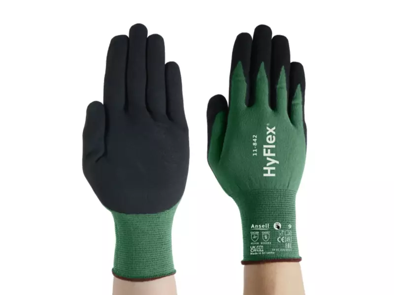 Ansell HyFlex 11-842 handschoen food grade nitril coating