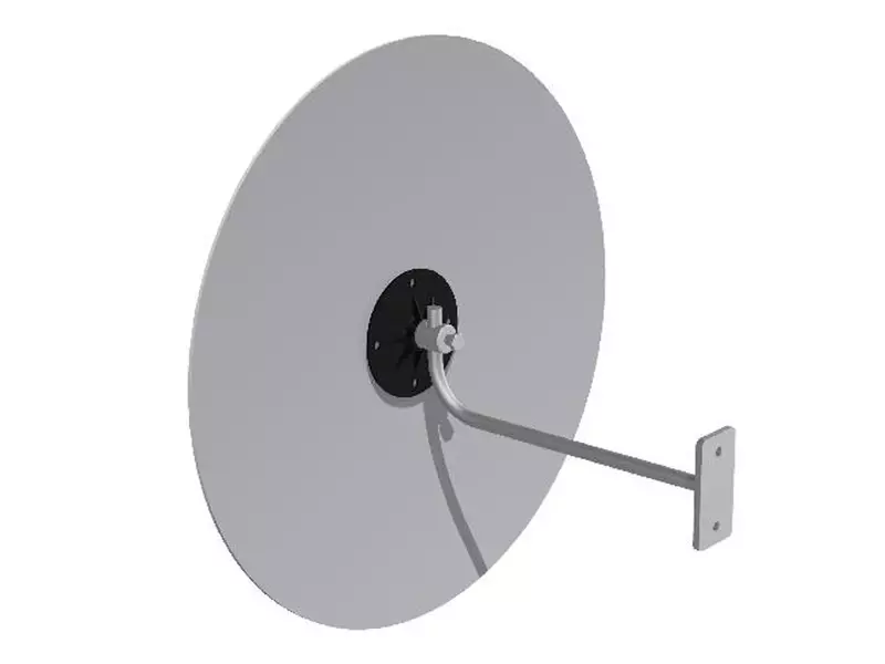 Industriespiegel RVS met RVS beugel Ø45 cm