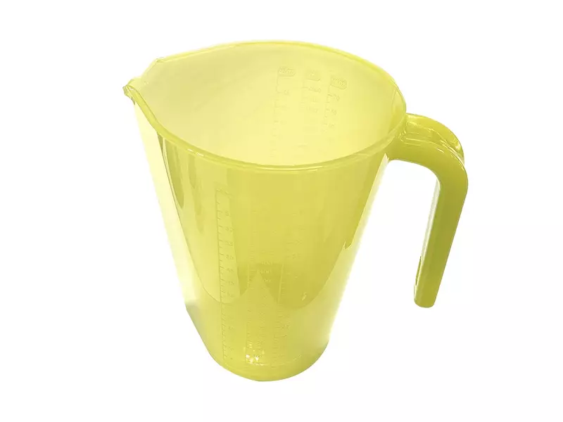 FBK 80122-4 maatbeker transparant 2 liter geel