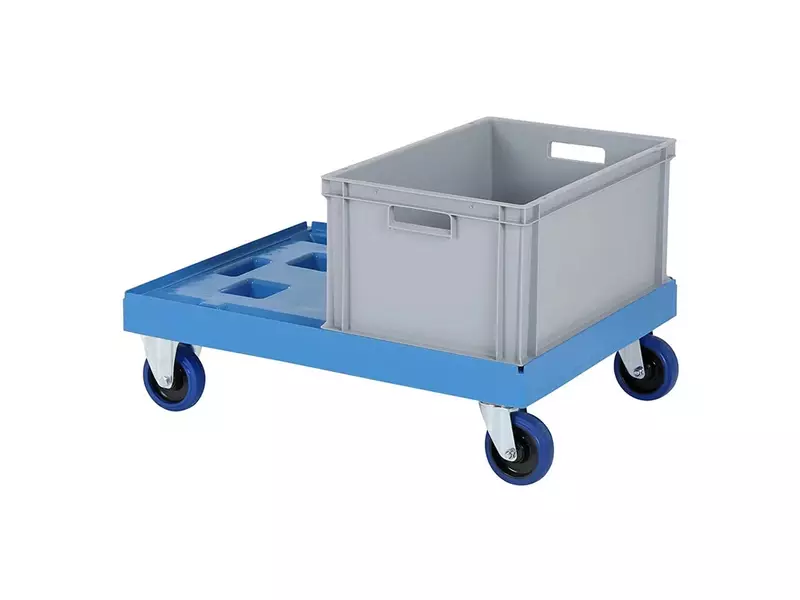 Kunststof onderstel gegalvaniseerde gaffels 800x600 mm blauw