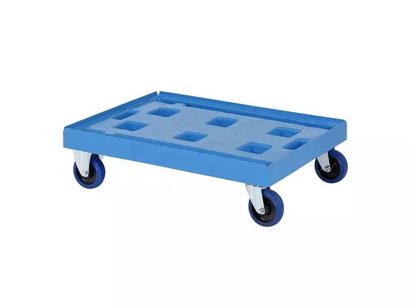 Kunststof onderstel gegalvaniseerde gaffels 800x600 mm blauw