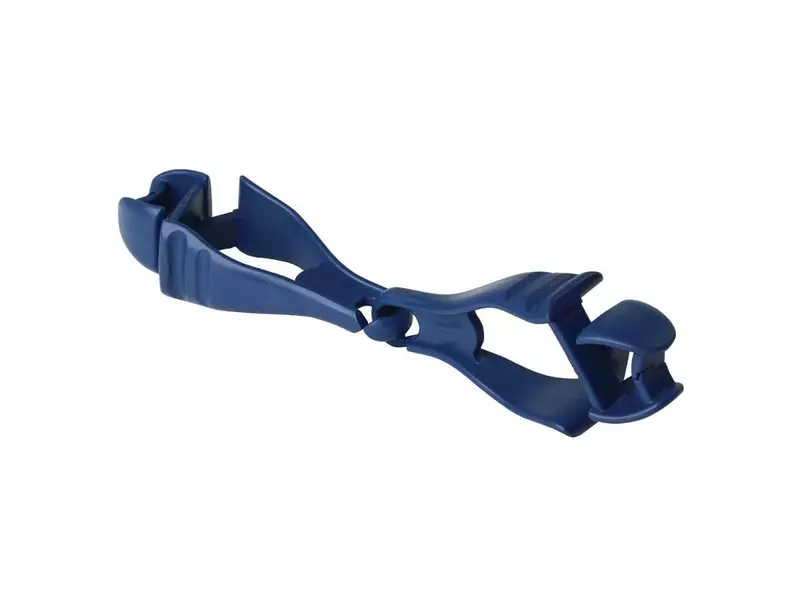 Detectamet veiligheidsklem detecteerbaar met dubbele clip blauw