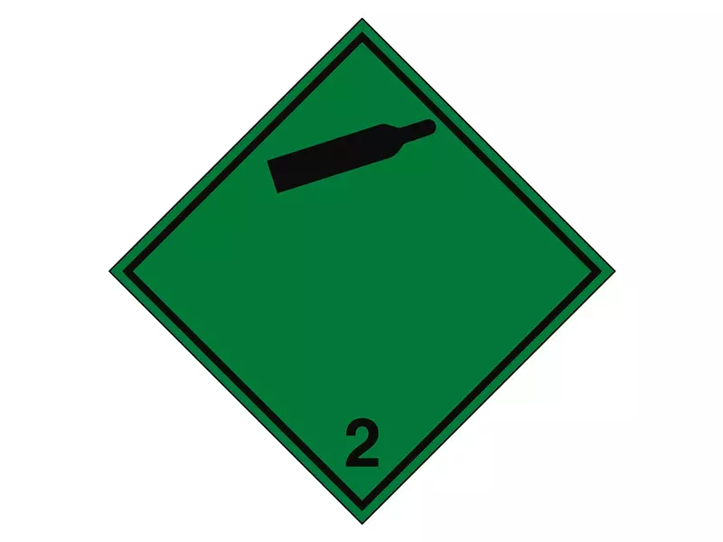 Vervoerspictogram niet-brandbaar, niet-giftig gas 297x297 mm