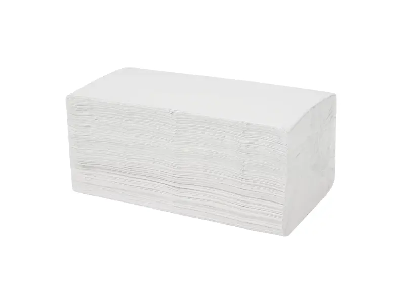 Handdoekpapier V-fold recycled 2-laags 22x22,5 cm wit