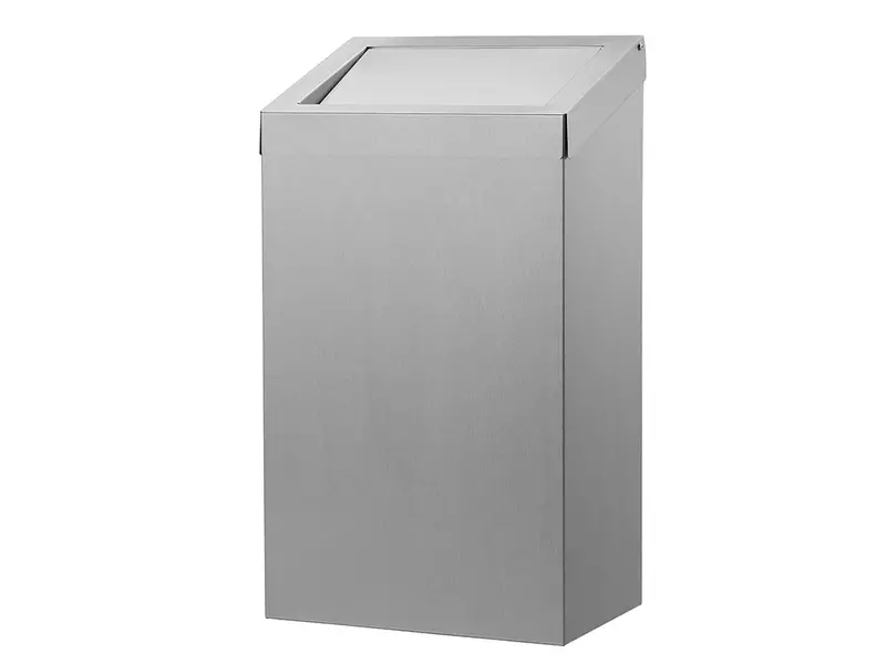 Afvalbak RVS met push klep 50 liter