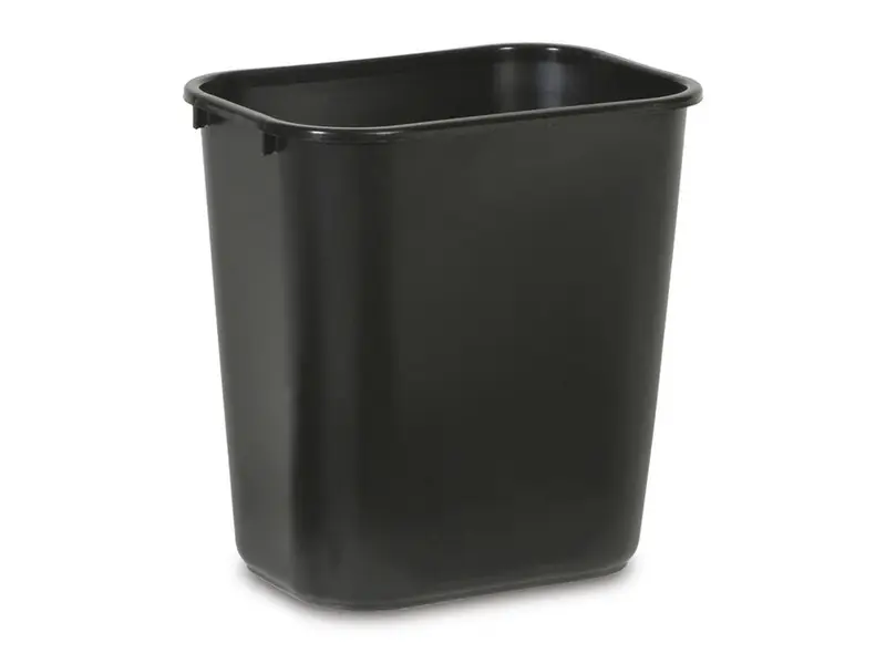 Afvalbak rechthoekig Rubbermaid 26,6 liter zwart