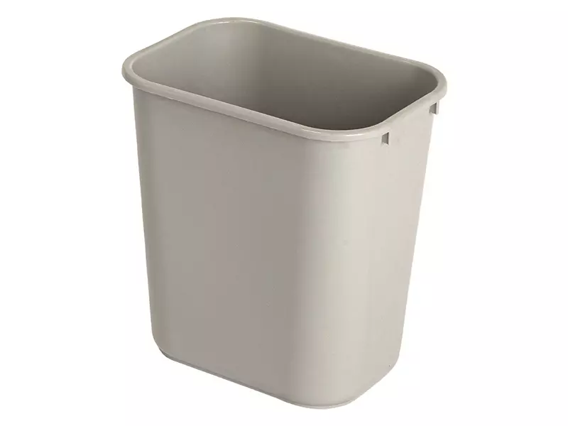 Afvalbak rechthoekig Rubbermaid 26,6 liter grijs