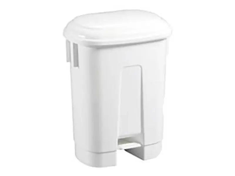 Kunststof pedaalemmer 60 liter wit