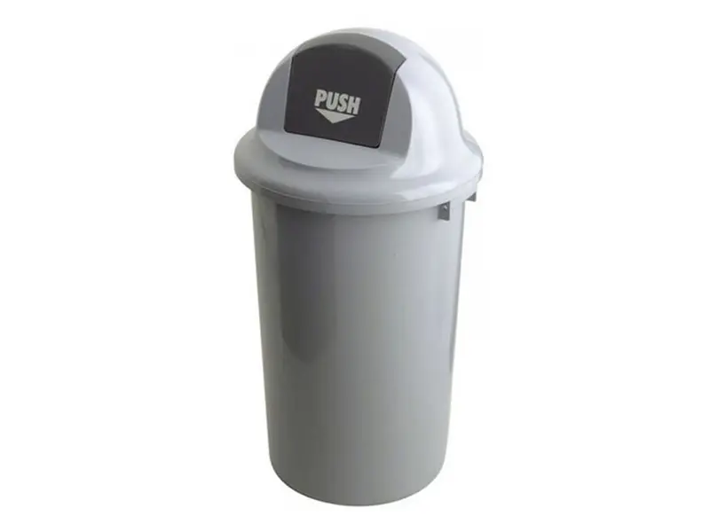 Afvalbak kunststof met klapdeksel 47 liter
