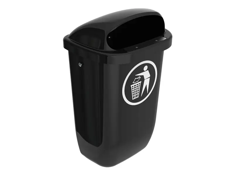 Afvalbak DIN-PK 50 liter zwart
