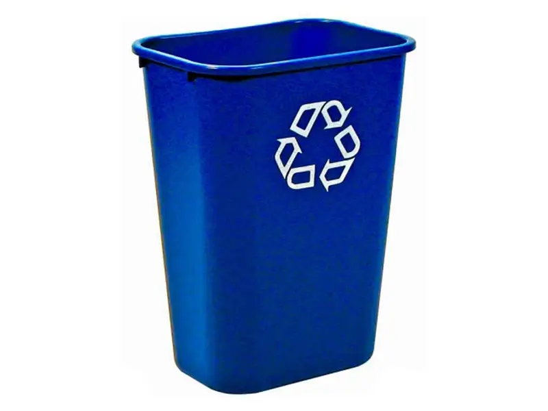 Afvalbak rechthoekig Rubbermaid 39 liter blauw