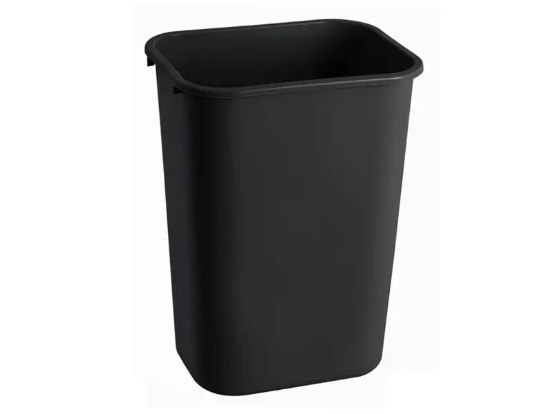 Afvalbak rechthoekig Rubbermaid 39 liter zwart
