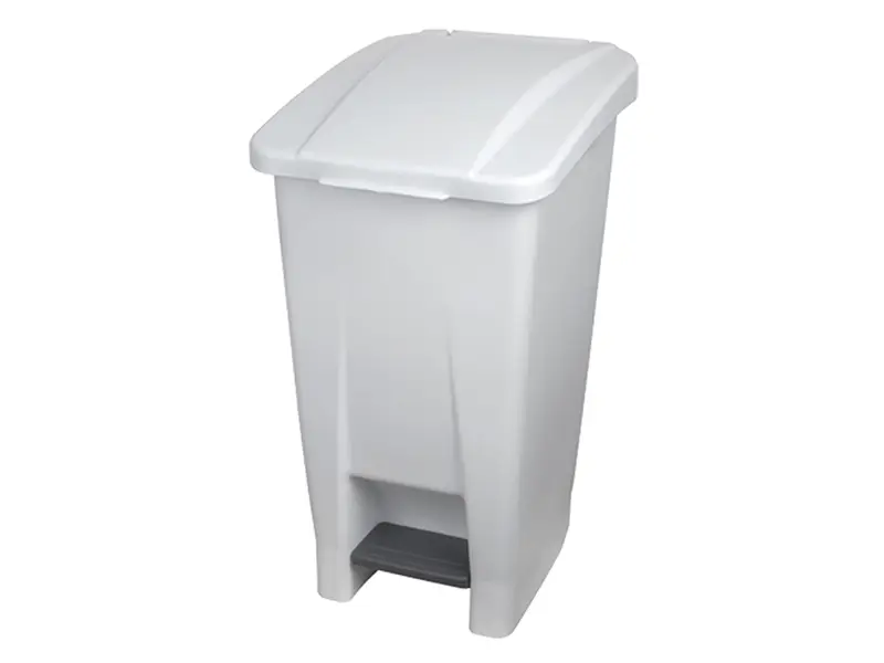 Kunststof pedaalemmer 60 liter wit