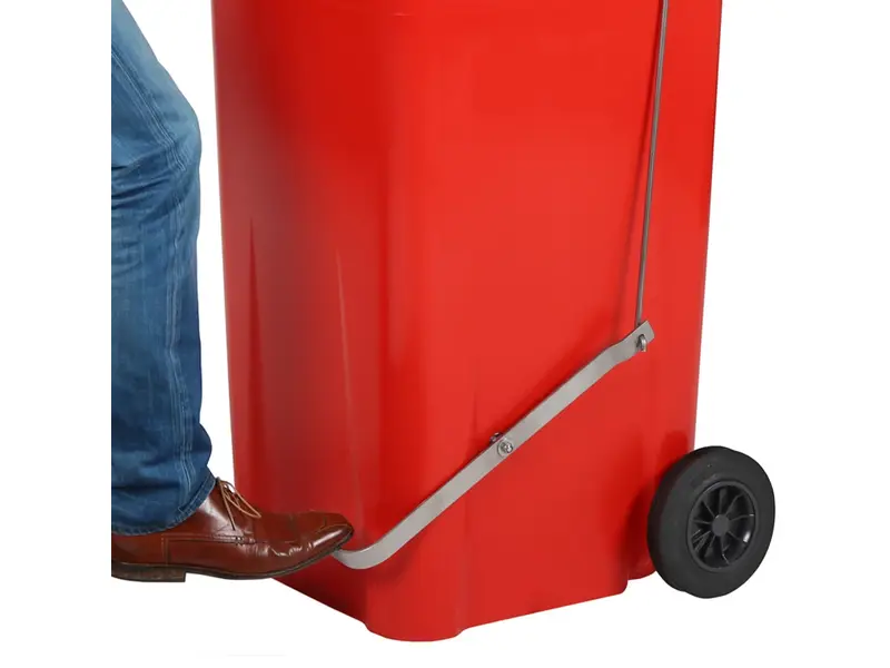 Voetbediening RVS voor 2-wiel 120 liter vuilcontainers