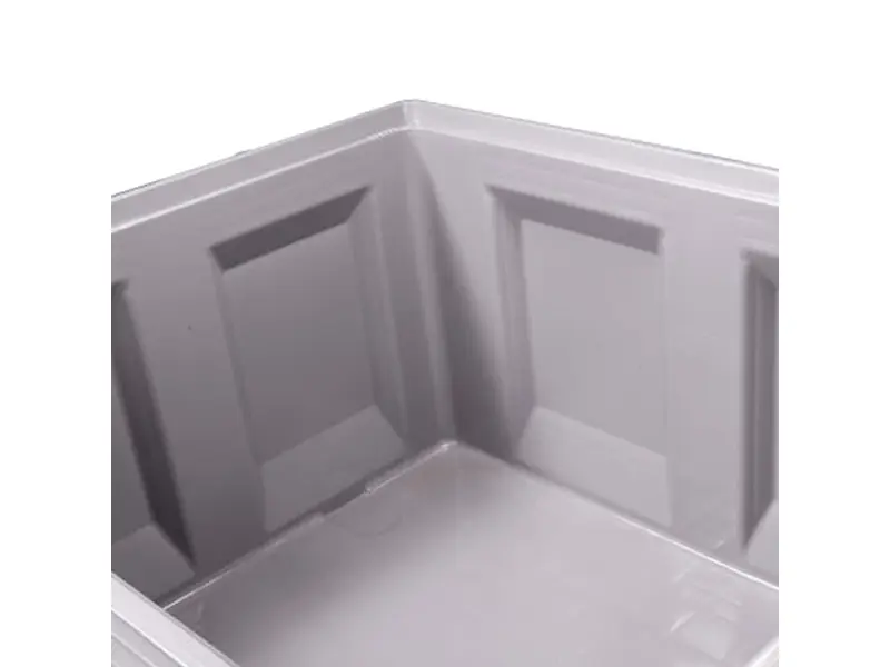Palletbox 4 wielen Big Box 1200x1000x915 mm 670 liter grijs