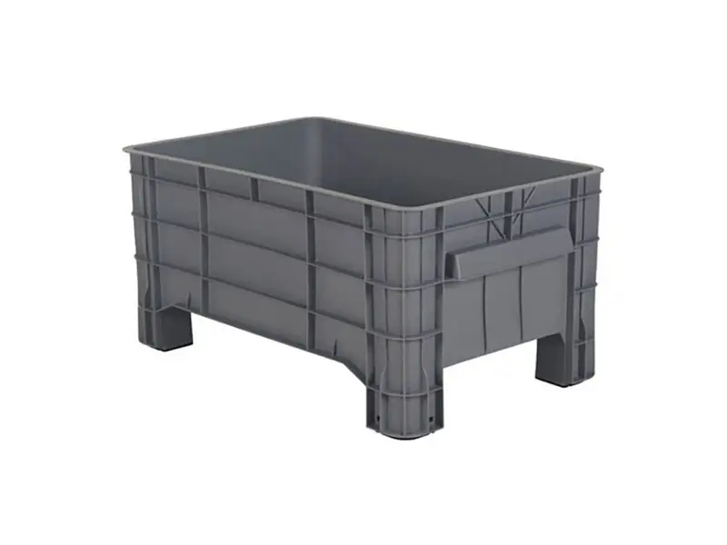 Palletbox mini 4 poten 1040x640x495 mm 188 liter grijs