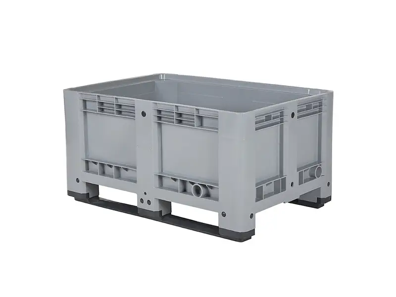 Palletbox 2 sledes 1200x800x600 mm 330 liter grijs