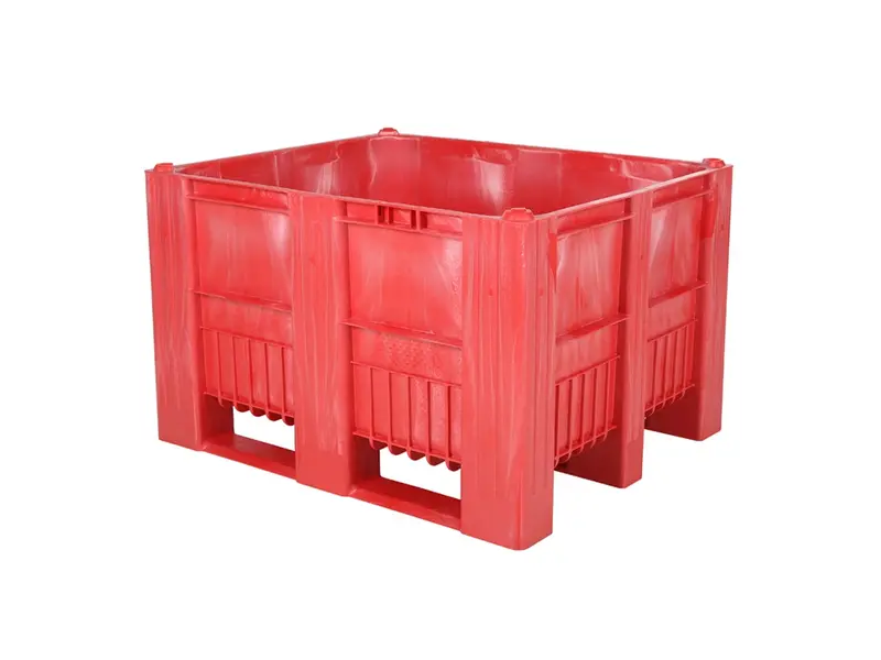 Palletbox CB3 3 sledes 1200x1000x740 mm 610 liter rood