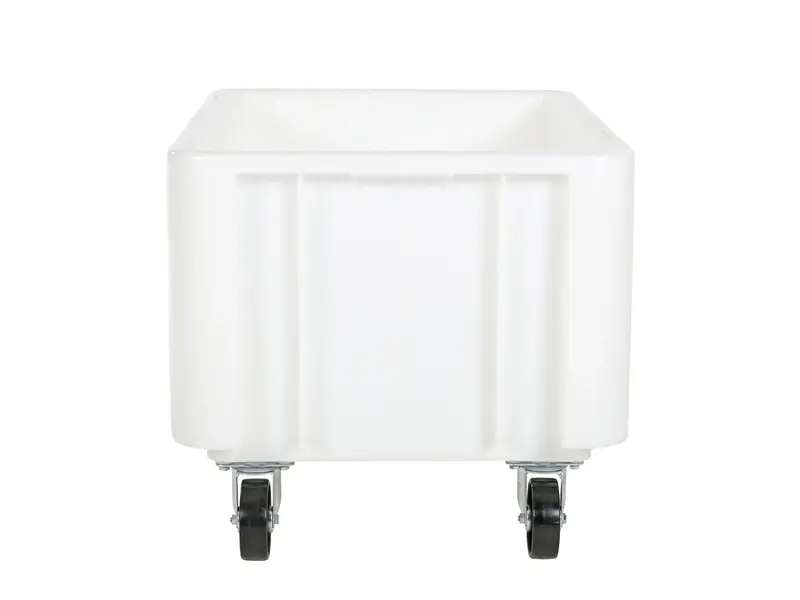 Stapelbak verrijdbaar Euronorm 800x600x550 mm 140 liter wit