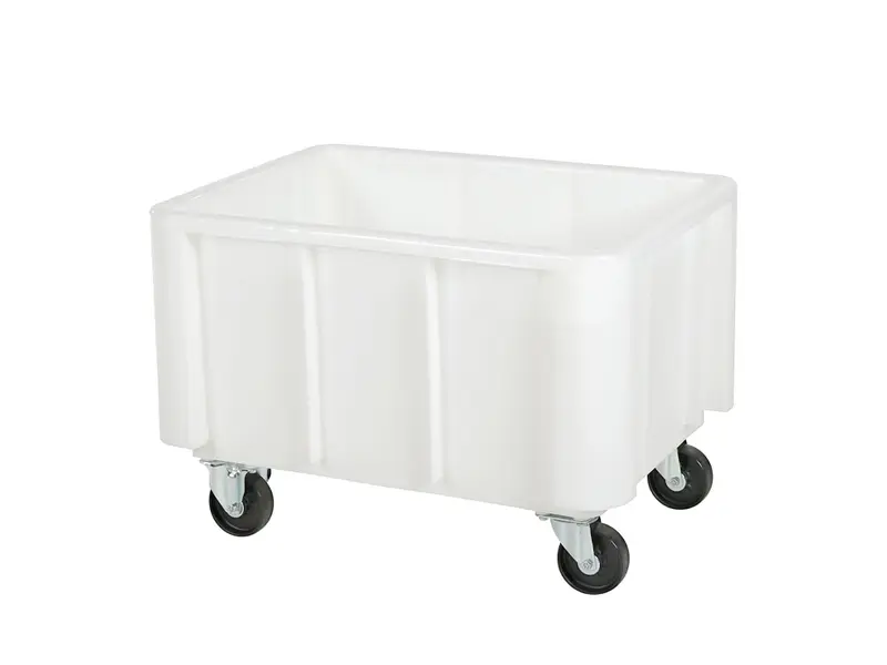 Stapelbak verrijdbaar Euronorm 800x600x550 mm 140 liter wit