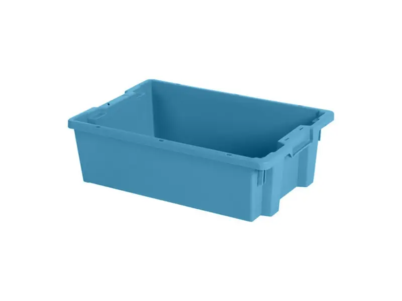 Stapel-nestbare bak Tellus Euronorm 600x400x180 mm 32 liter blauw