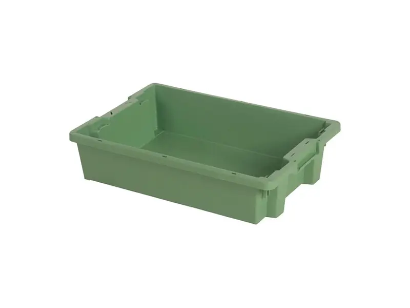 Stapel-nestbare bak Tellus 600x400x120 mm 20 liter groen