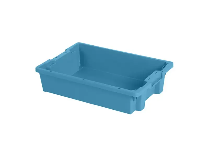 Stapel-nestbare bak Tellus 600x400x120 mm 20 liter blauw