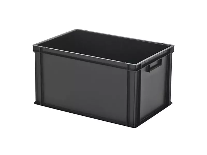 Stapelbak Euronorm 600x400x320 mm 64 liter zwart
