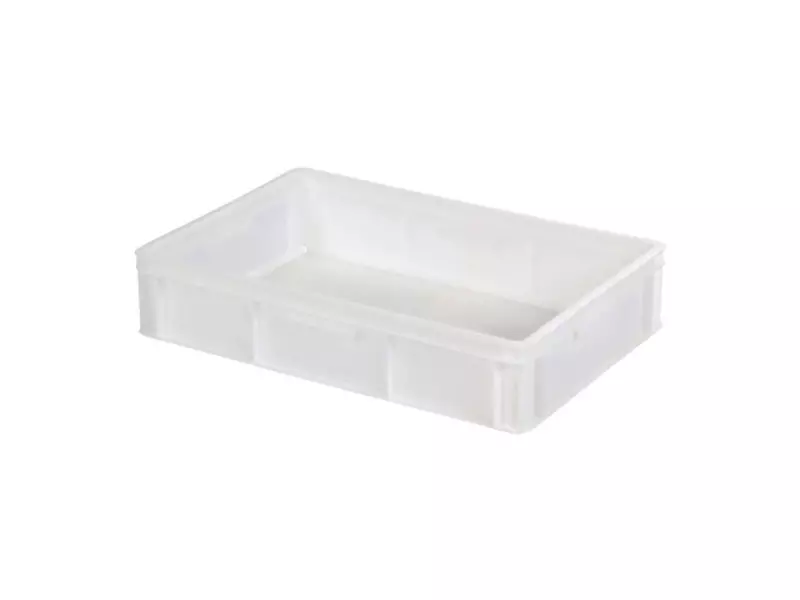 Stapelbak gesloten 600x400x125 mm 23 liter wit