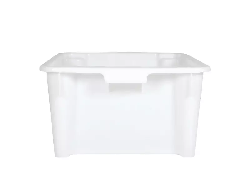 Stapel-nestbare bak Euronorm 600x400x325 mm 50 liter wit
