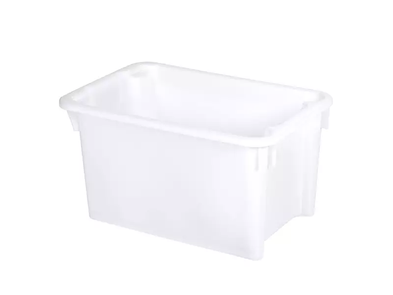 Stapel-nestbare bak Euronorm 600x400x325 mm 50 liter wit