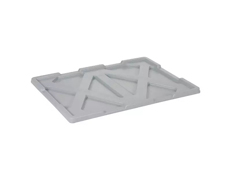 Oplegdeksel voor stapelbak Euronorm 800x600 mm grijs