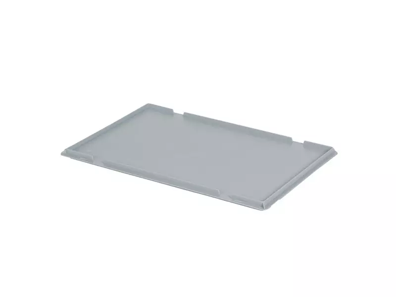 Oplegdeksel voor stapelbak Euronorm 600x400 mm grijs