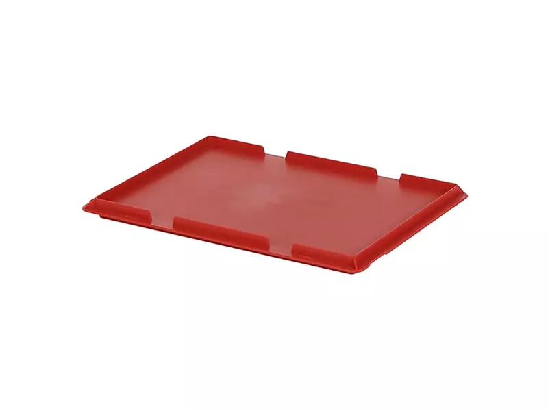 Schanierdeksel voor stapelbak Euronorm 400x300 mm rood