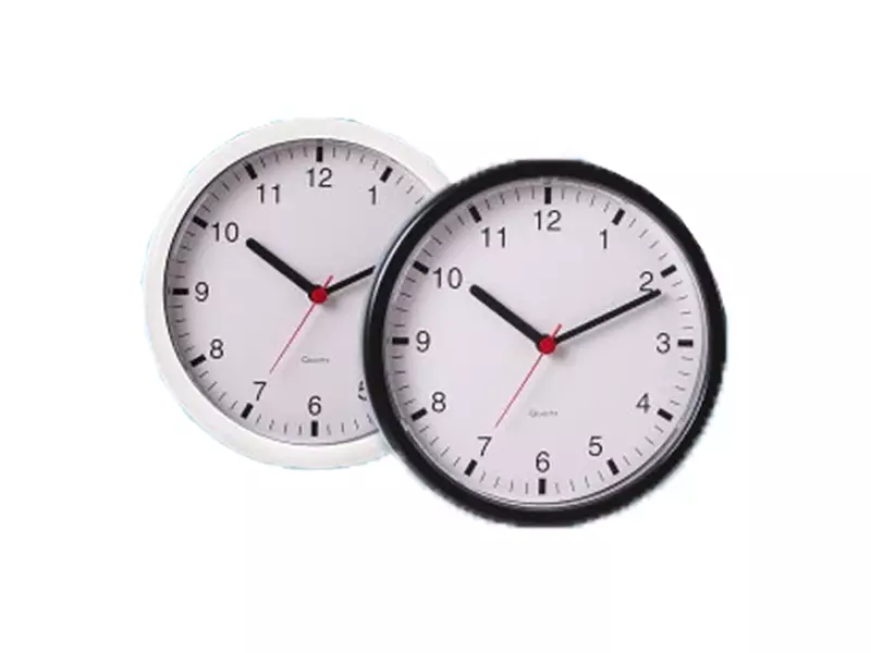Wandklok kunststof ø245 mm wit