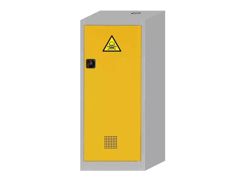 Chemicaliënkast CF.140.060R 600x500x1400 mm grijs/geel