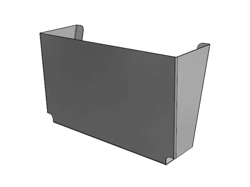 Documenthouder A4 muurbevestiging horizontaal RVS 350x205 mm