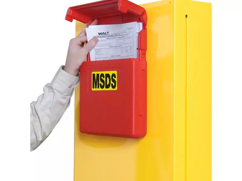 Justrite S23303 documentopslagbox medium flip-top opening rood