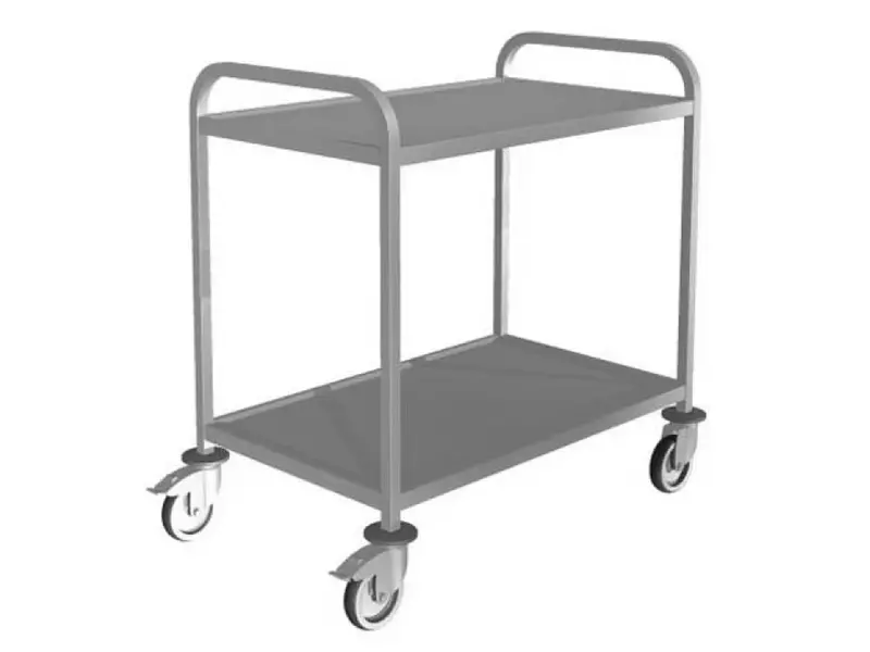 Serveerwagen RVS 2 afzetbladen 870x620x953 mm