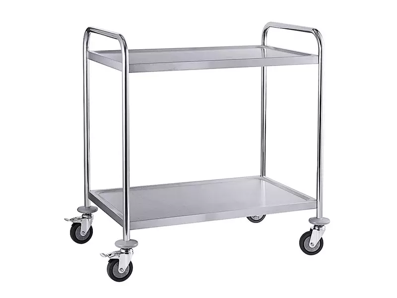 Serveerwagen RVS 18/0 met 2 afzetbladen 830x510x940 mm