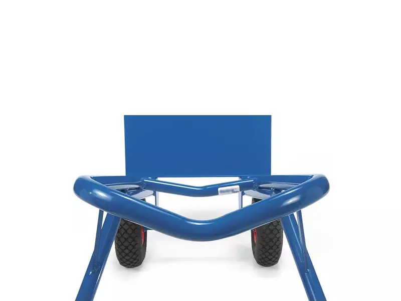 Steekwagen staal luchtbanden vast platform 300 kg blauw