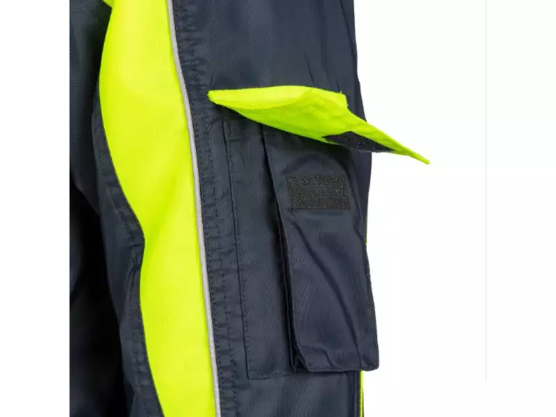 Sioen Nibas 3338A2PM1 diepvriesjas fluo geel-marineblauw