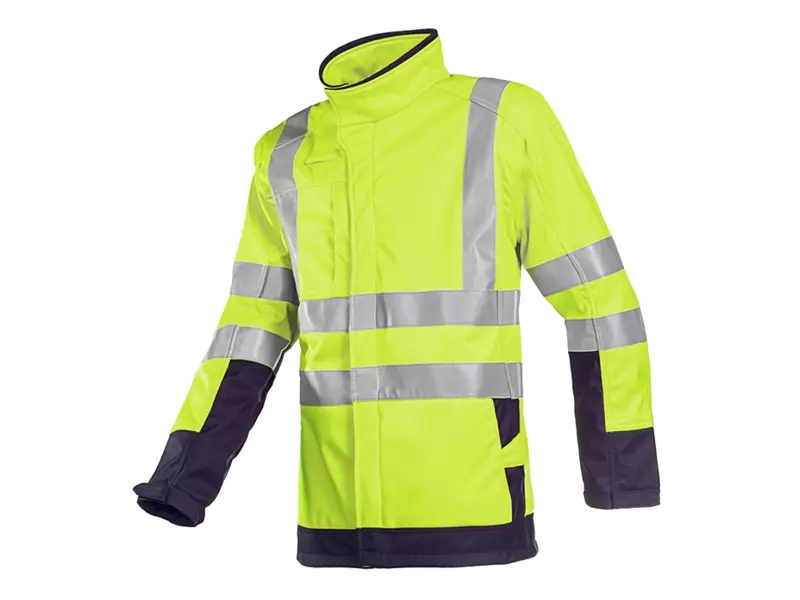 Sioen Playford 9633N2TV4 jack softshell fluo geel/marineblauw