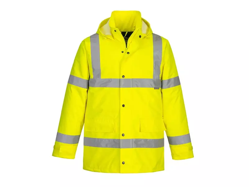 Portwest S460 Hi-Vis verkeersjack met capuchon fluo geel