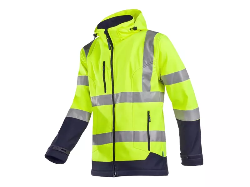 Sioen Fuller 9933A2TU1 jack softshell fluo geel/marineblauw