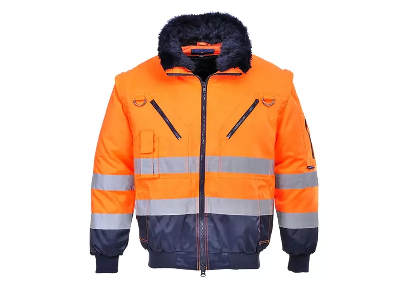 Portwest PJ50 Hi-Vis 3-in-1 pilotjack fluo oranje/marineblauw