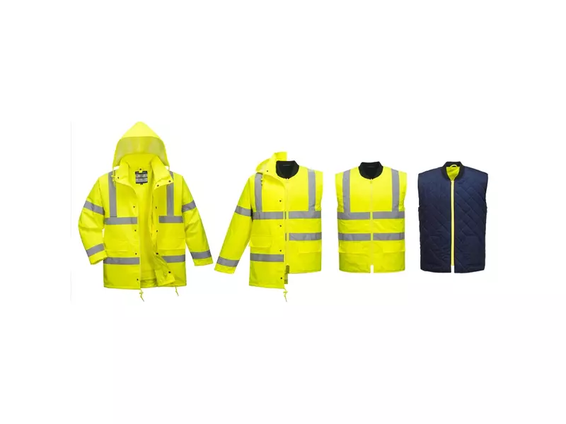 Portwest S468 Hi-Vis 4-in-1 verkeersjack met capuchon fluo geel