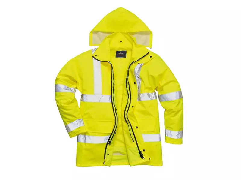 Portwest S468 Hi-Vis 4-in-1 verkeersjack met capuchon fluo geel